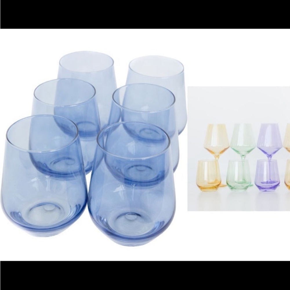Estelle New in box set of 6 stemless wine glasses🔥READ DESCRIPTION 🔥🔥